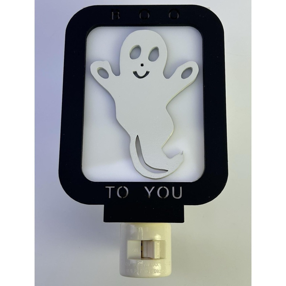 Ghost Halloween Night Light Plug-In Accent Lamp Socket Fits Any Outlet